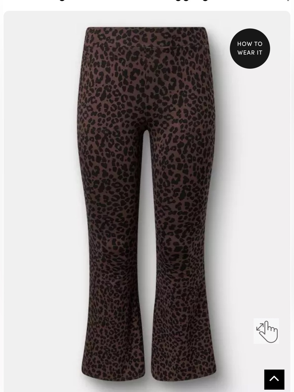 torrid Gray Leopard Print Flare Leggings